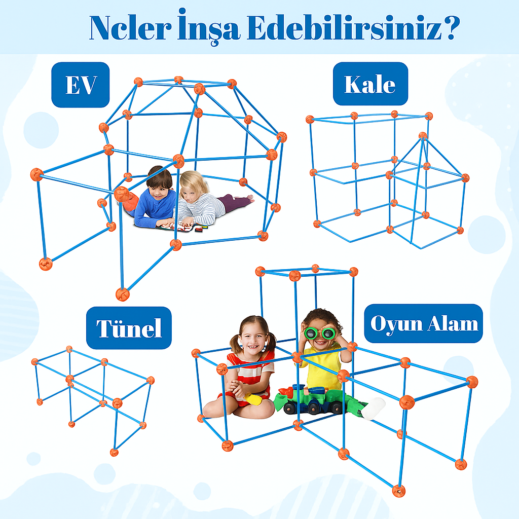 Zeka Geliştiren Oyun Çadırı 200 Parça